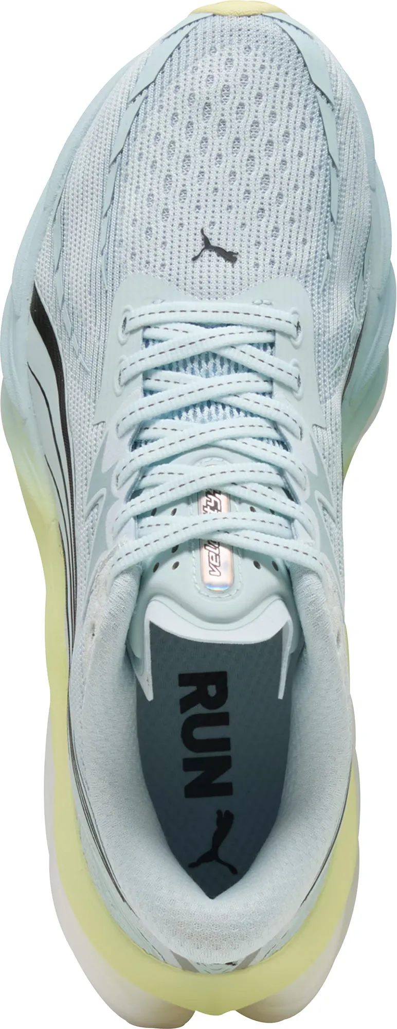 Puma Velocity Nitro 4 Womens Running Shoes - Blue running in a neighborhood Compression Zoned Midsole