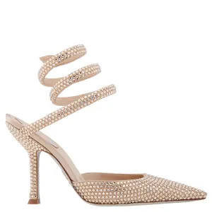Rene Caovilla Cleo Gold Pump With Crystals Responsive Anti Bacterial