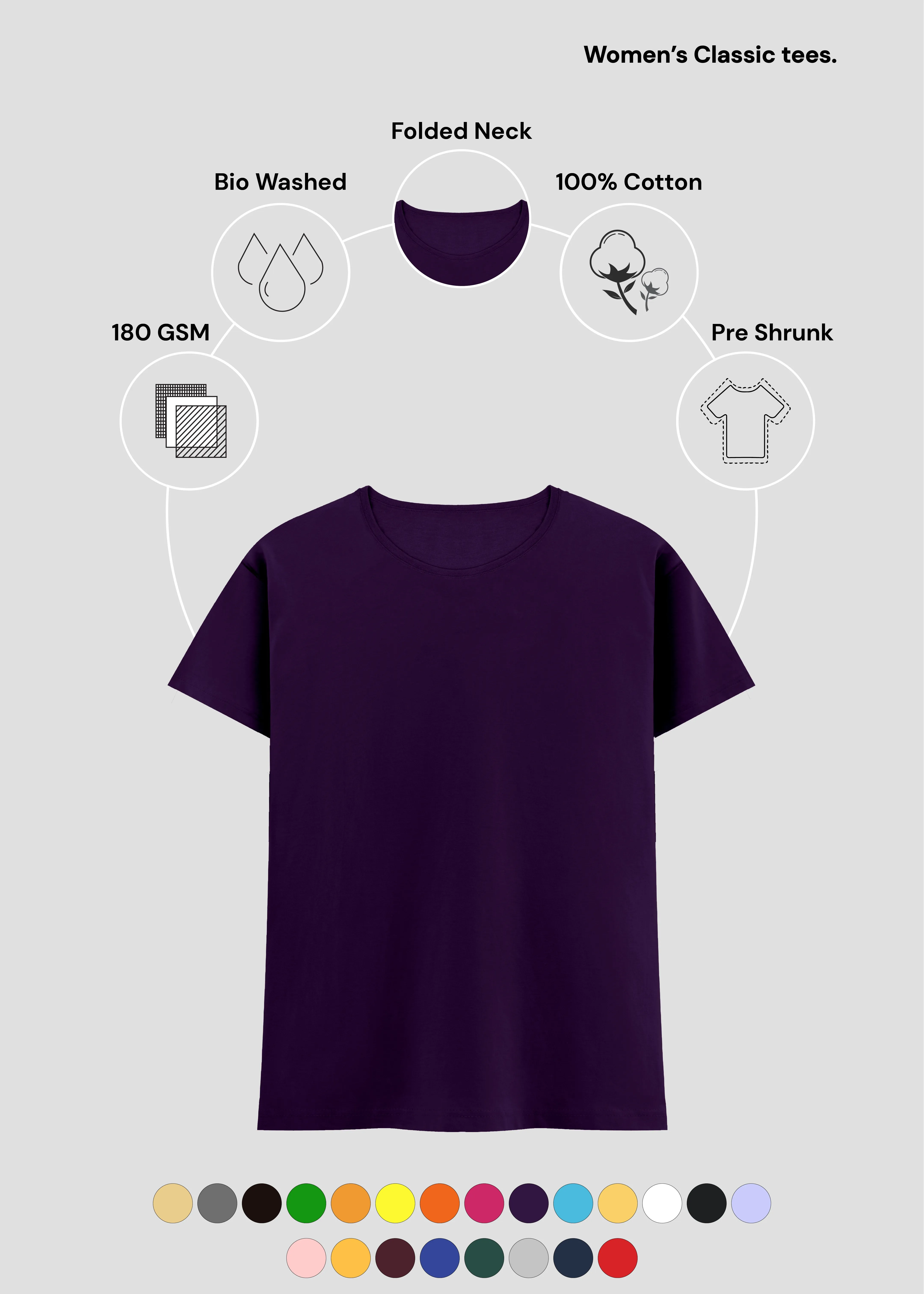 Purple Women's Classic T-Shirt | FC21 Soft Layering
