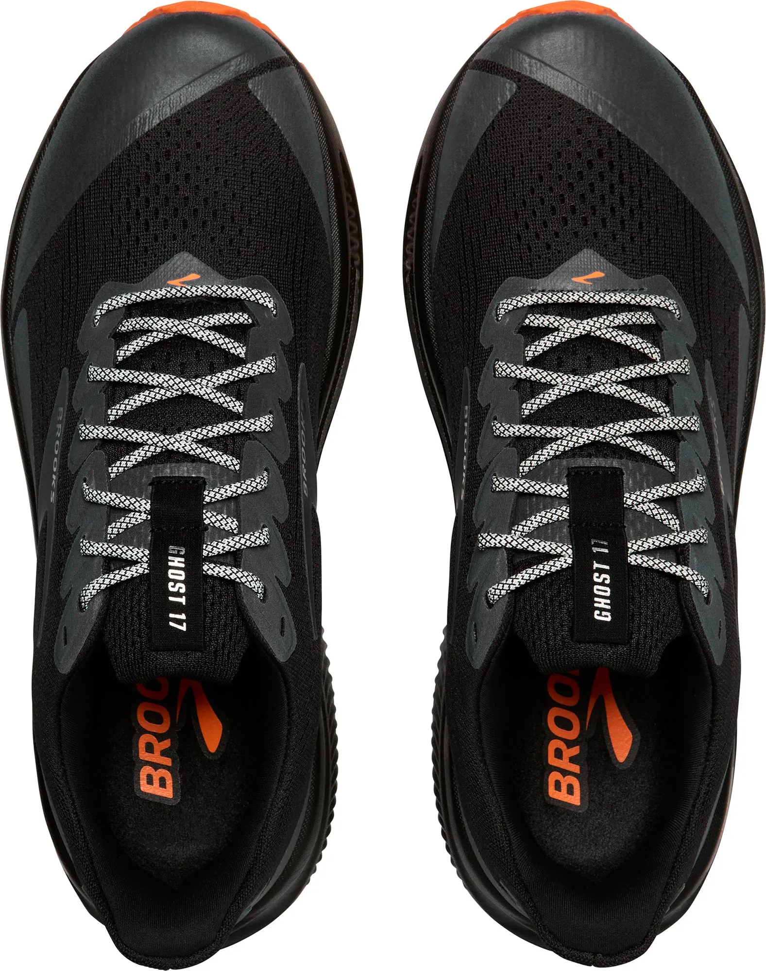 Traction Sole Brooks Ghost 17 Womens Running Shoes - Black