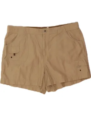 Embroidered Logo COLUMBIA Womens Cargo Shorts Large W38  Beige Cotton
