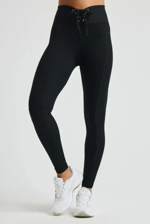 Ribbed Football Legging Reinforced Seams