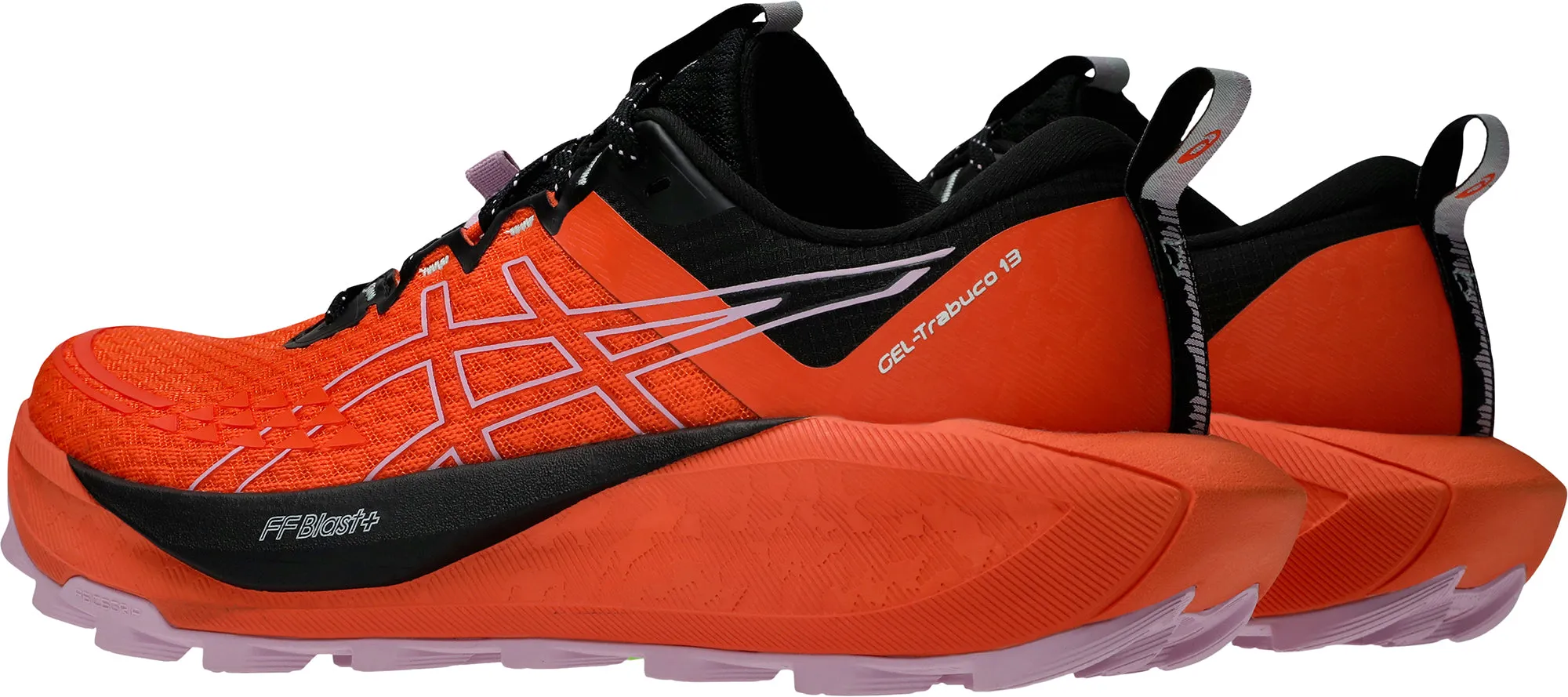Asics Gel Trabuco 13 Womens Trail Running Shoes - Orange running in dry conditions Rubber - sole