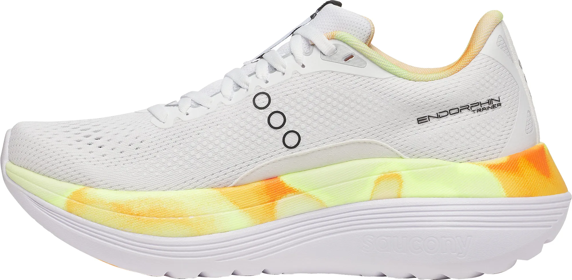 Saucony Endorphin Trainer Womens Running Shoes - White Gel Infused Padding Ankle hug