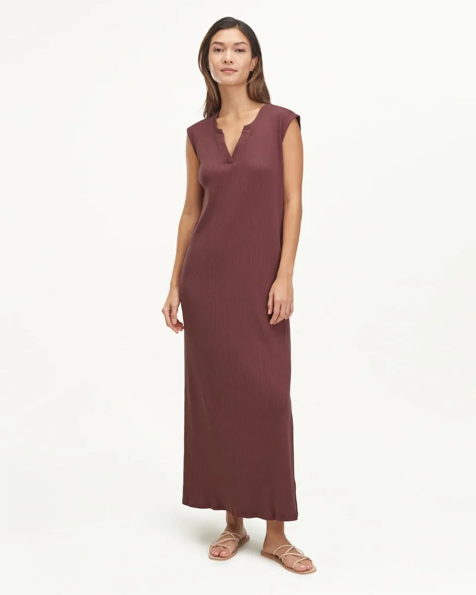 Cold-Shoulder Natural Aesthetic Raine Rib Dress