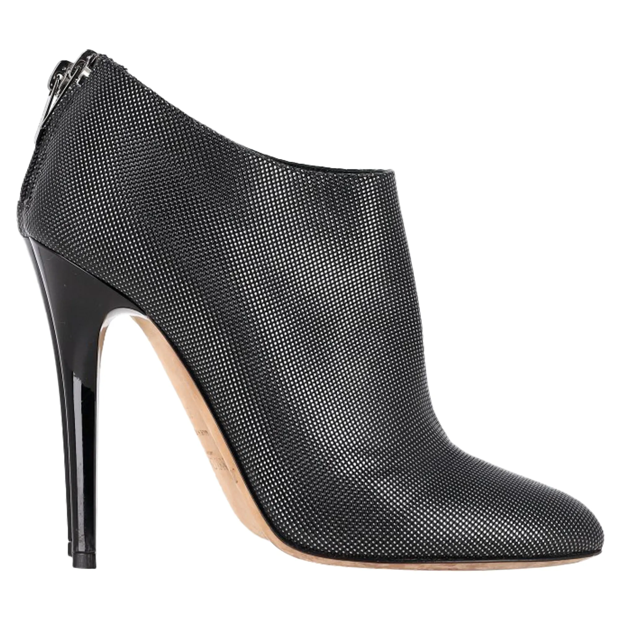 Jimmy Choo Mendez Glittered High-Heeled  Boots in Black Leather Elegant Platform Sandals Stylish Stilettos