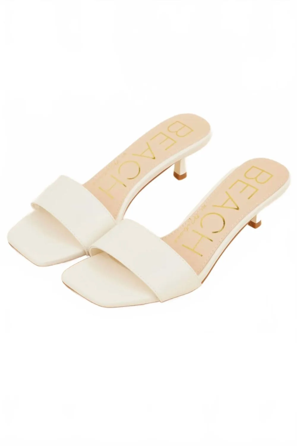 Evening Vibe Stylish Mood Women's Capricorn Kitten Heel Slide In Ivory