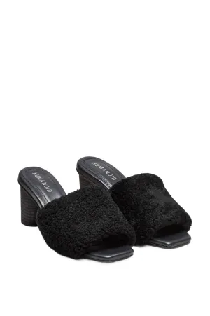 Comfortable Arch Support Open Toe Evening Pumps Silas Mule In Blackish