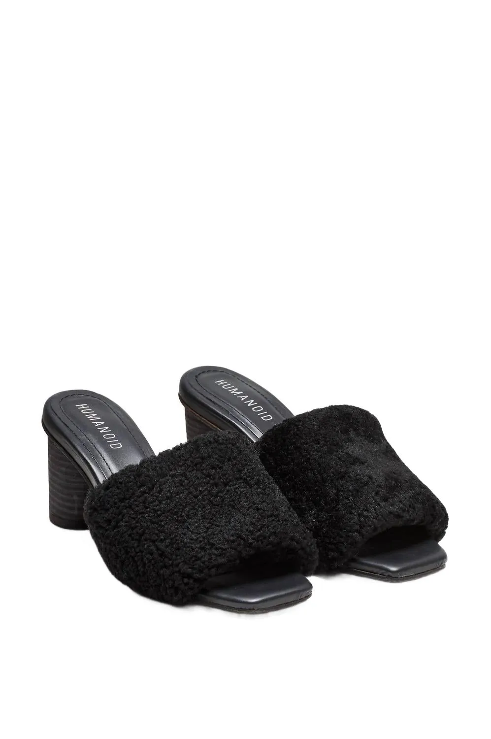 Comfortable Arch Support Open Toe Evening Pumps Silas Mule In Blackish