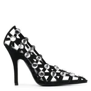 Occasion Shoes Beaded The Attico Grid 105Mm Rhinestone-Embellished Pumps