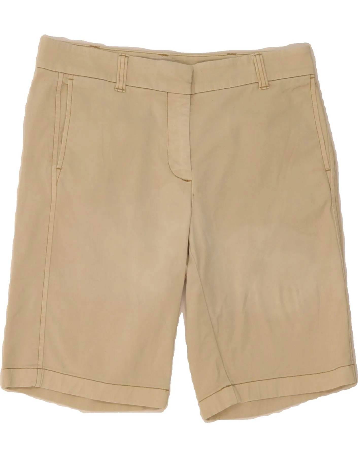 J. CREW Womens Chino Shorts US 4 Small W30  Beige Cotton Neutral Tones All Purpose Weave Design