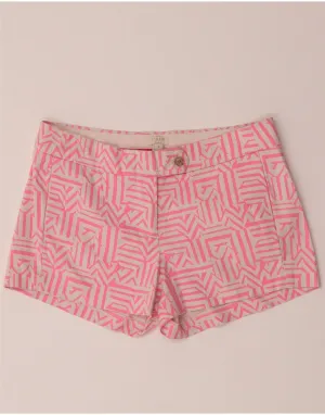 Fashionable Pick J. CREW Womens Chino Shorts US 2 XS W30  Pink Geometric Cotton