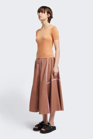 Regarder Bound Skirt Brown/Lilac Summer Outfit