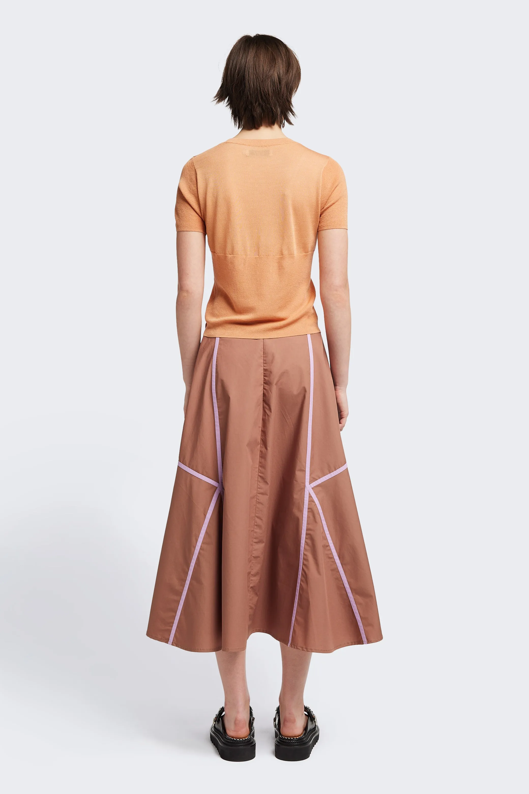 Regarder Bound Skirt Brown/Lilac Limited Quantity Comfy Wear