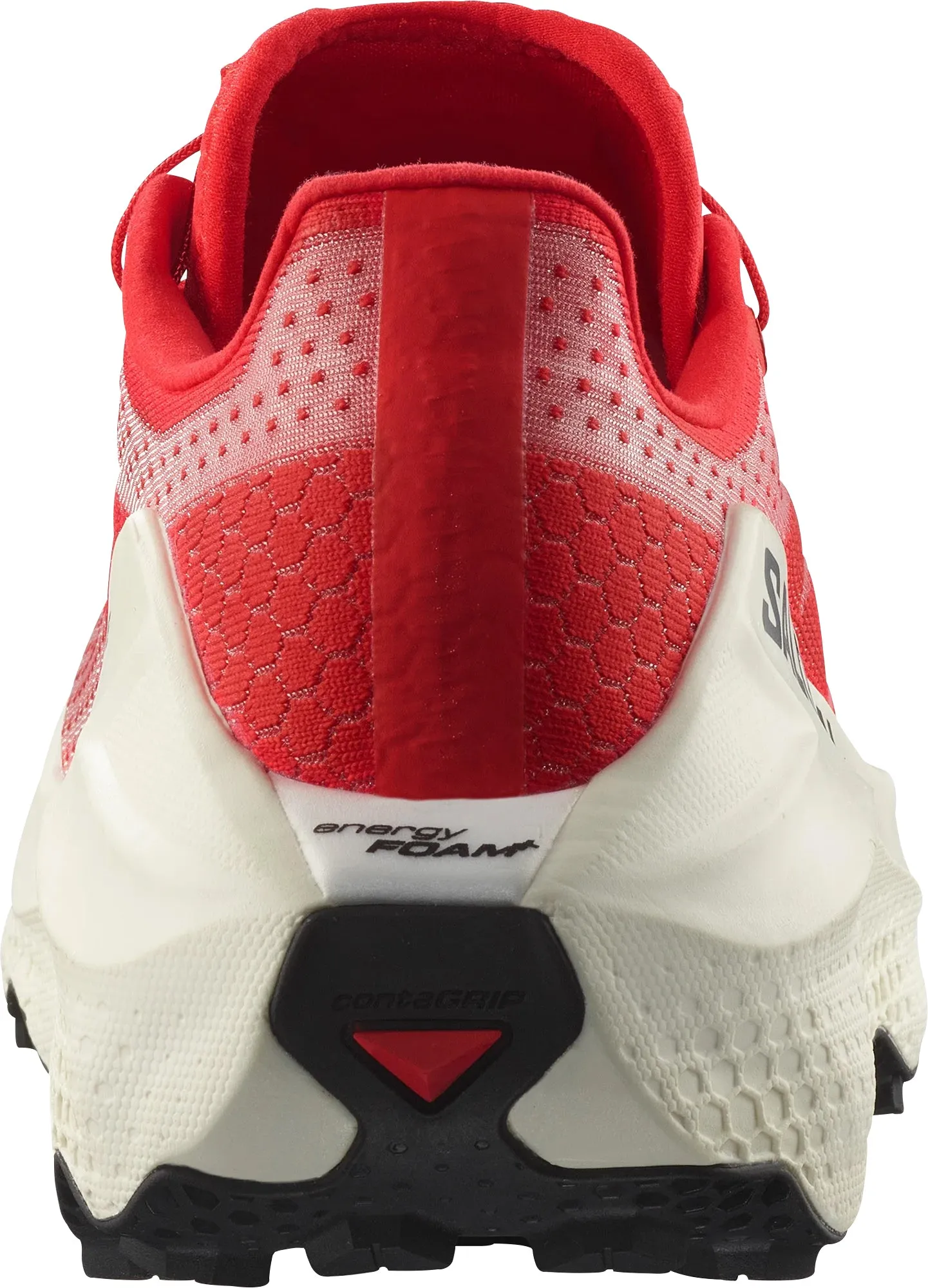 Salomon S/Lab Ultra Glide Trail Running Shoes - Red running in a city park shoes compatible