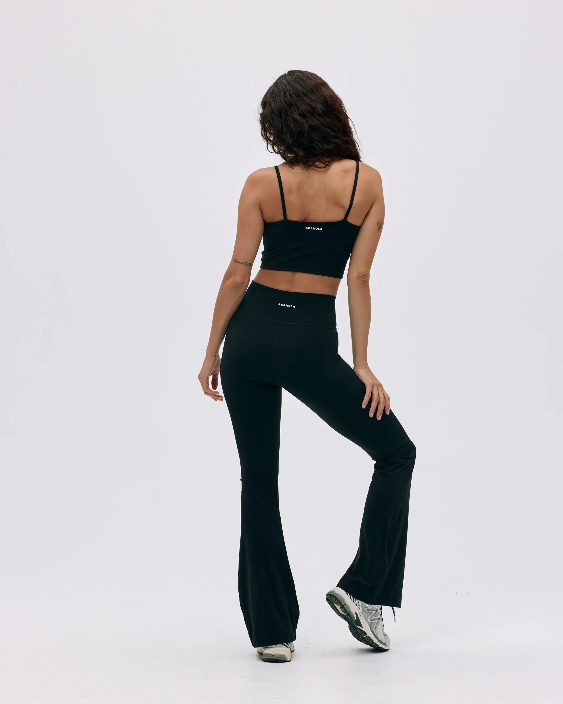 Durable Stitching Flared Yoga Pant - Black