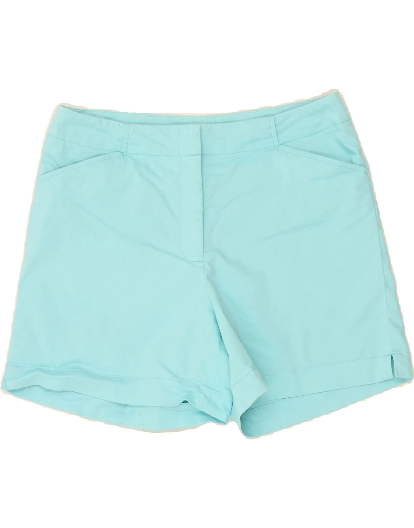 No Bulk Layering System NIKE Womens Dri Fit Casual Shorts US 8 Medium W32 Turquoise Cotton