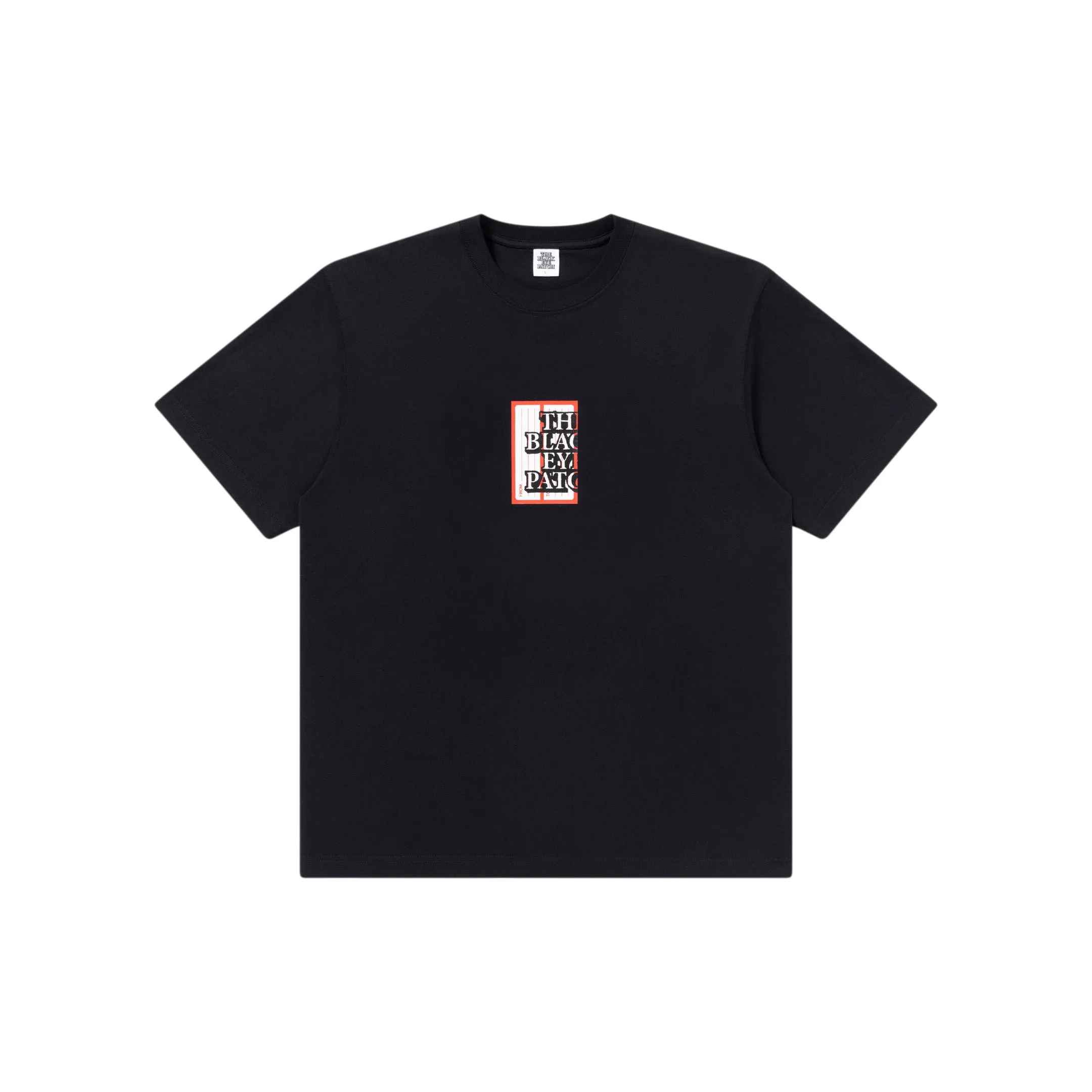 Smooth Neckline Reinforced Collar ADDRESS LABEL TEE BLACK