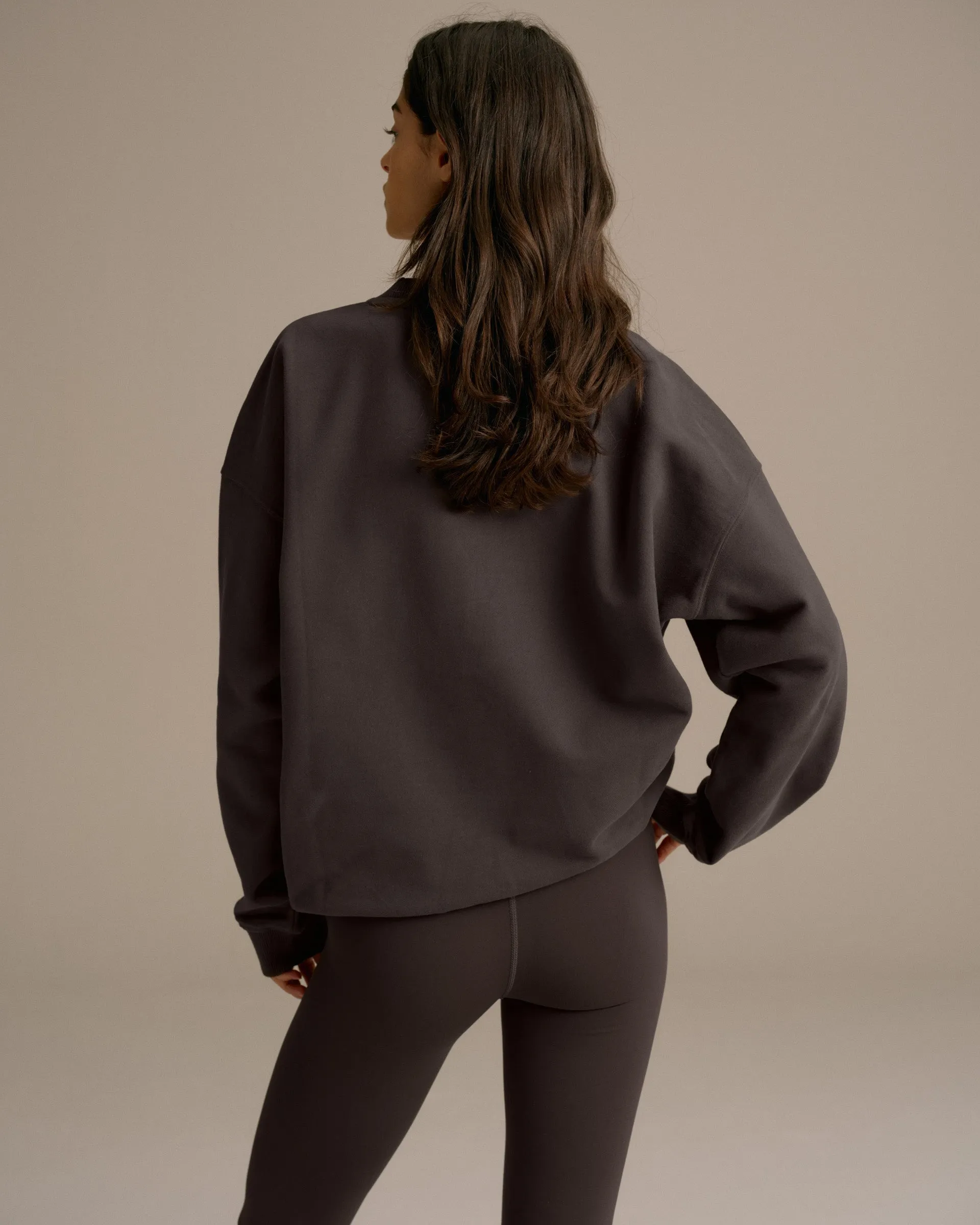 soft fit AS Oversized Sweatshirt - Coffee Bean