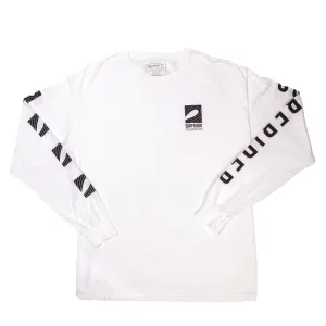 Logo Long Sleeve Shirt (White) informal gathering Chic Wearable