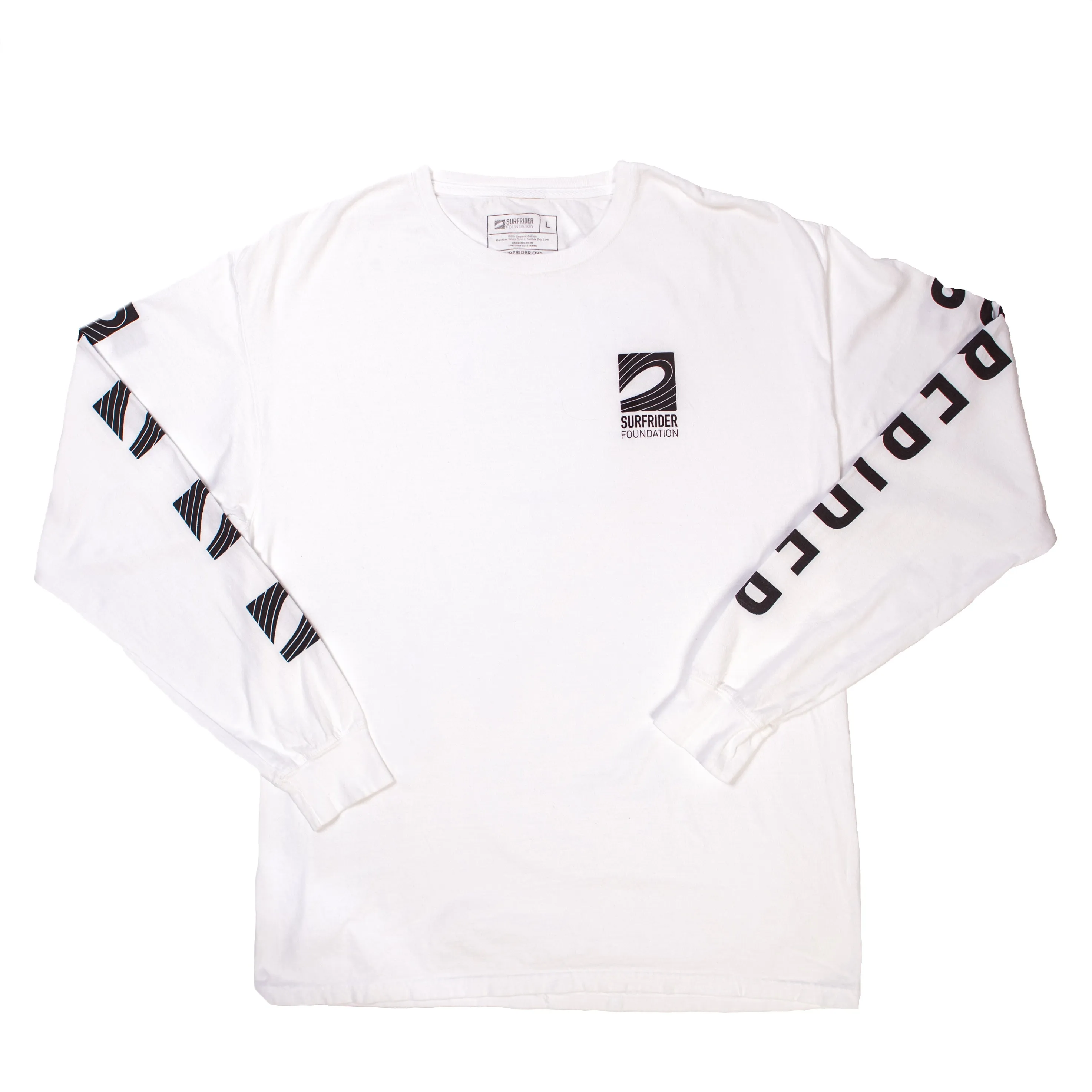 Logo Long Sleeve Shirt (White) informal gathering Chic Wearable