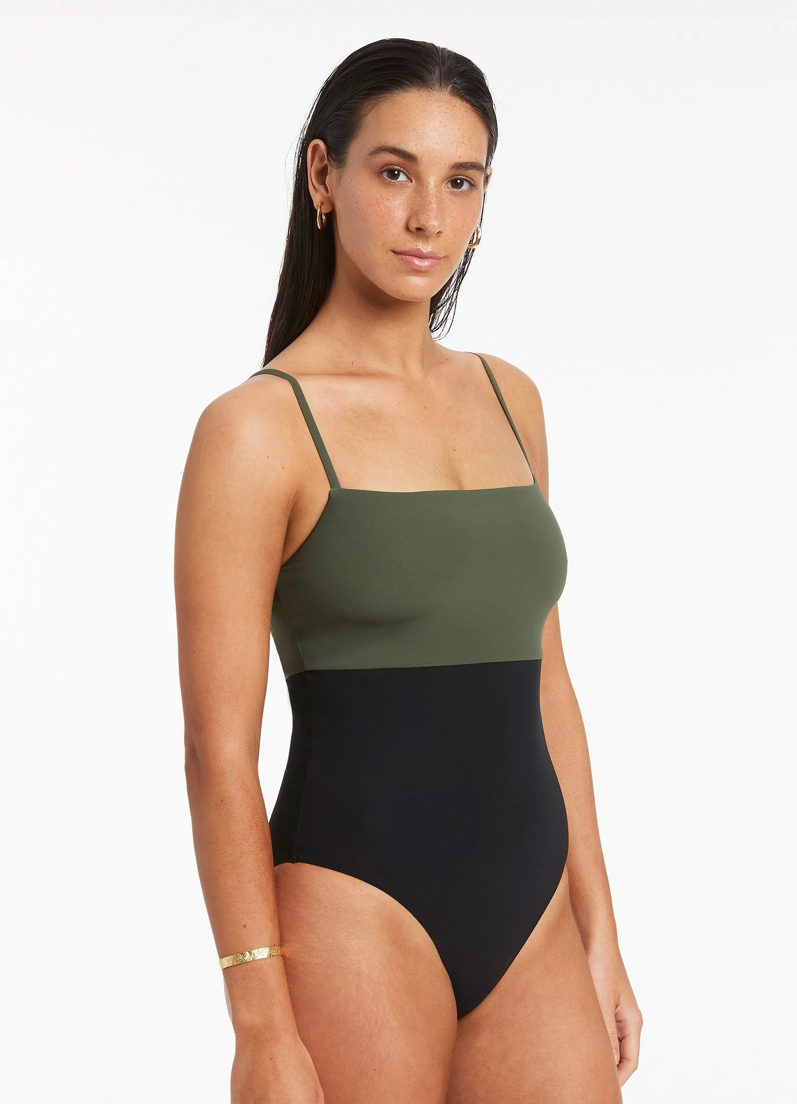 Versa Tank One Piece - Olive Sunset Views