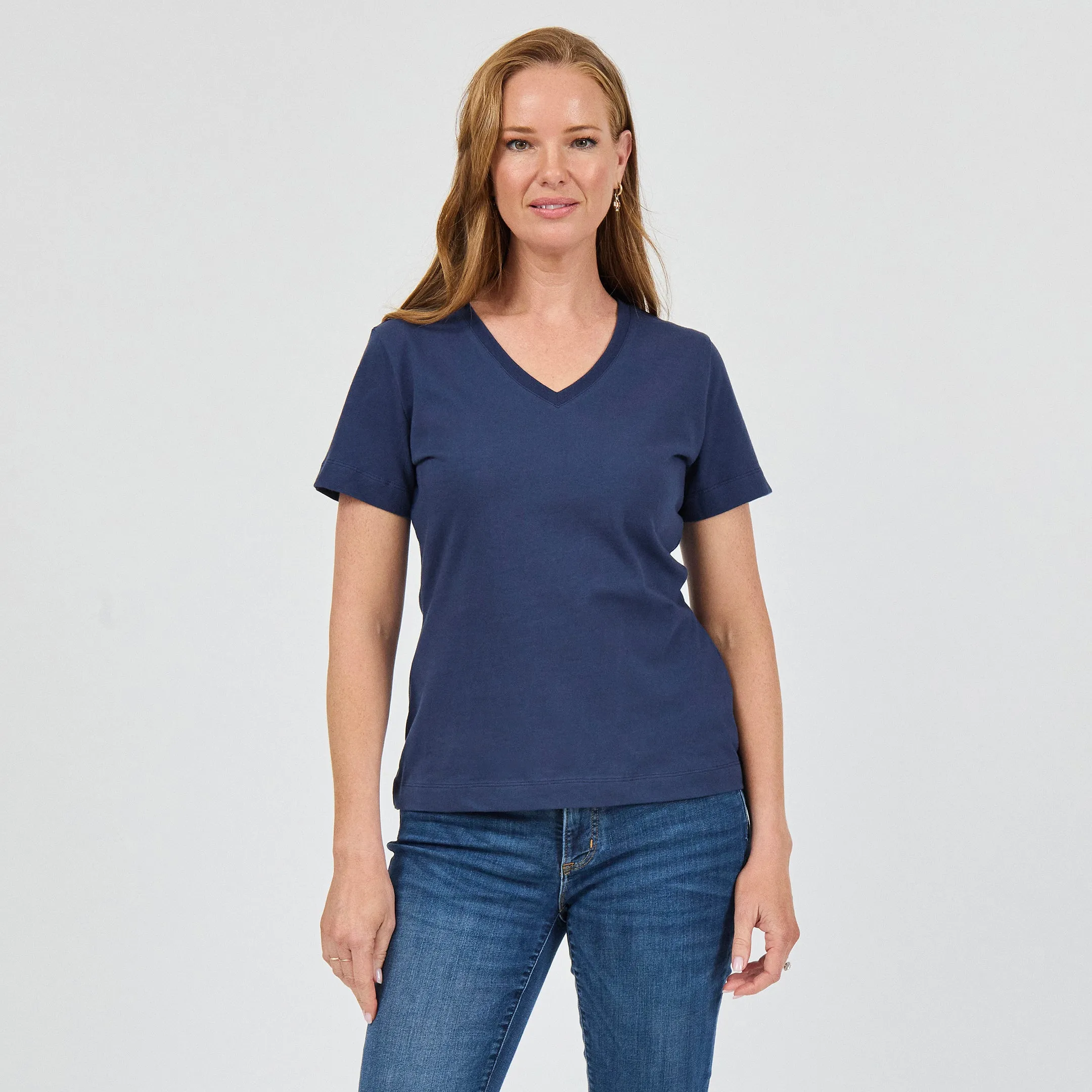 Fit Comfort Heavy Cotton V-Neck Tee