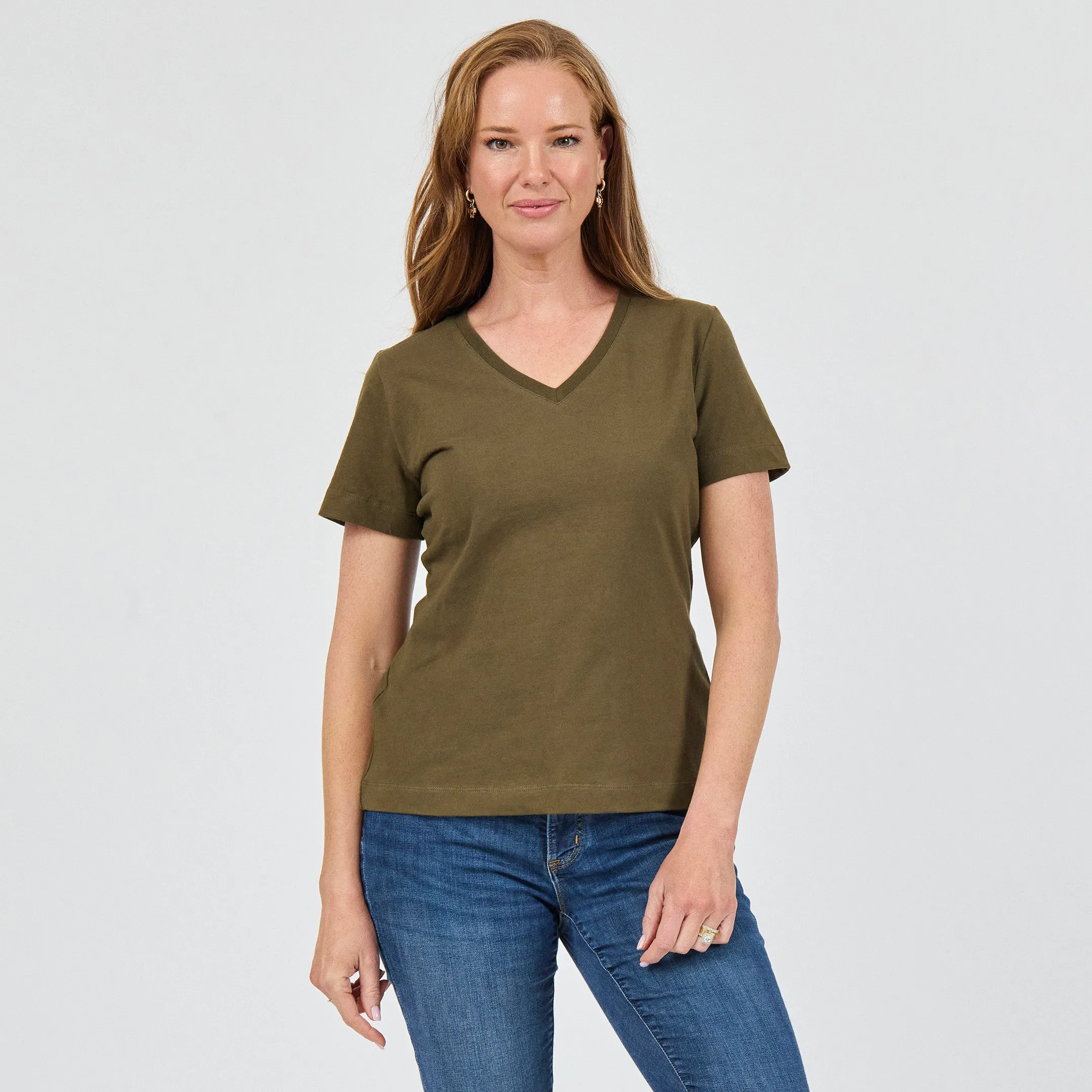 Heavy Cotton V-Neck Tee kids' Flexible Neckband