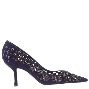 Smart Casual Heels Rene Caovilla Trifora Crystal Suede Pumps