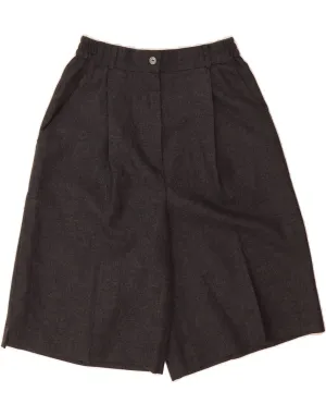VINTAGE Womens High Waist Pegged Chino Shorts UK 12 Medium W26  Grey Non Iron