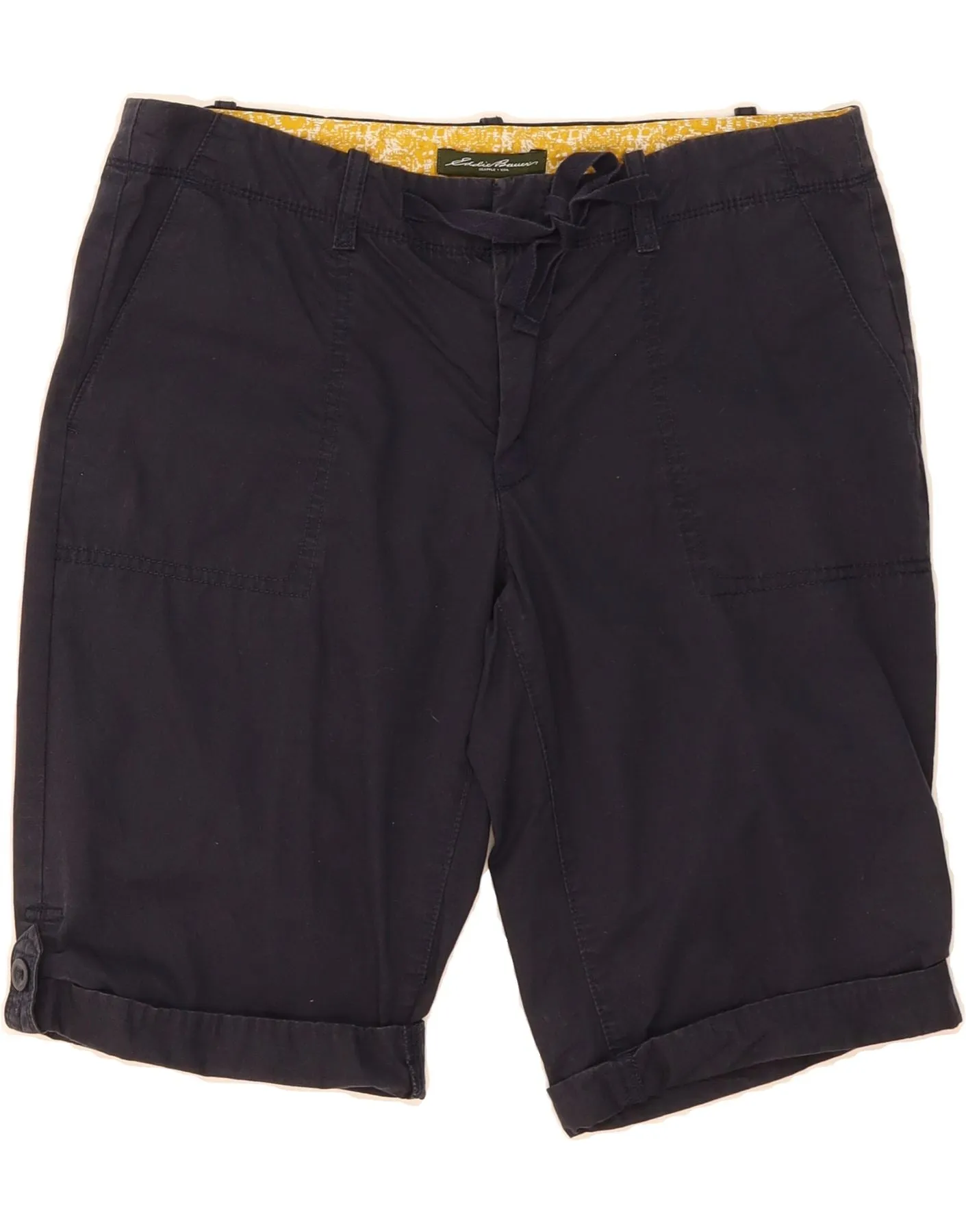 EDDIE BAUER Womens Seattle Casual Shorts US 6 Medium W32  Navy Blue Cotton Anti Static Lining
