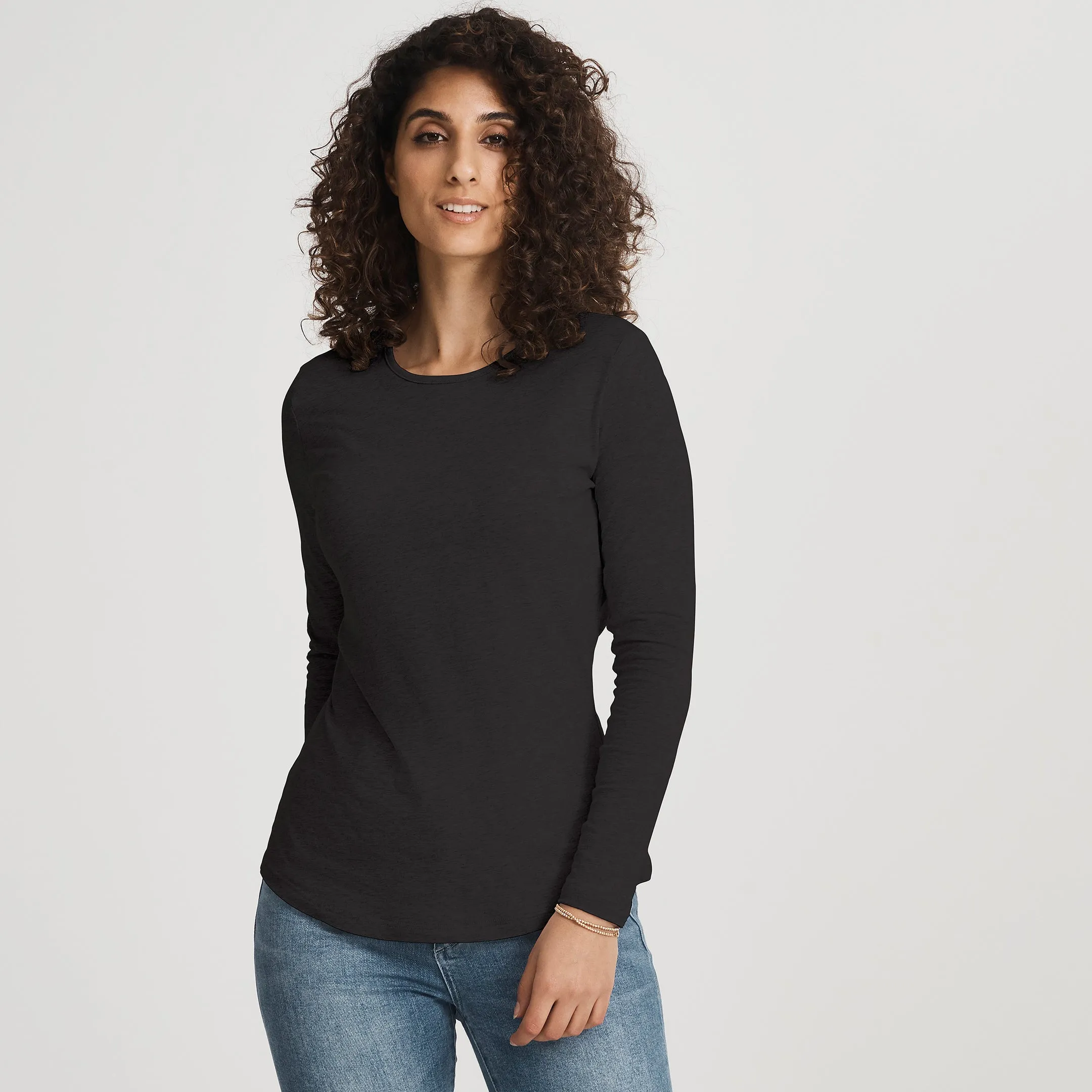 Hemp LS Crew Tee fade resistant color