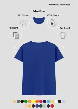 Royal Blue Women's Classic T-Shirt | FC21 Tagless Neckline