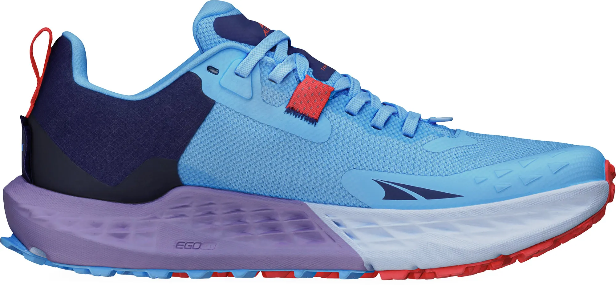 Altra Timp 5 Womens Trail Running Shoes - Blue Comfort Ventilation Adjustable Heel Lock