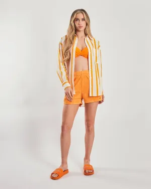 Stylish Dress Sabra Shirt Orange Stripe