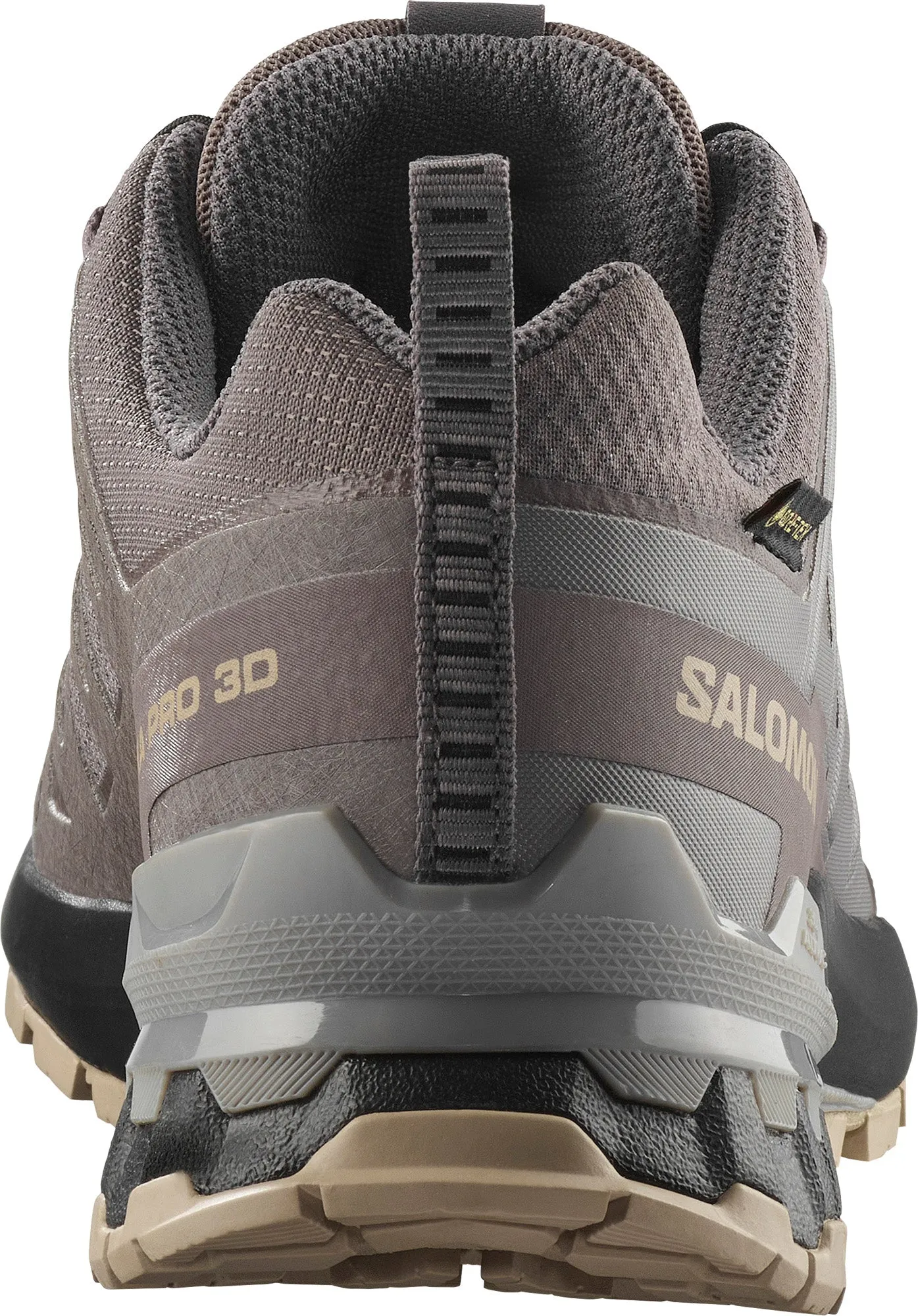 Salomon XA Pro 3D V9 GORE-TEX Womens Trail Running Shoes - Grey Natural Foot Strike adjustable closure shoes