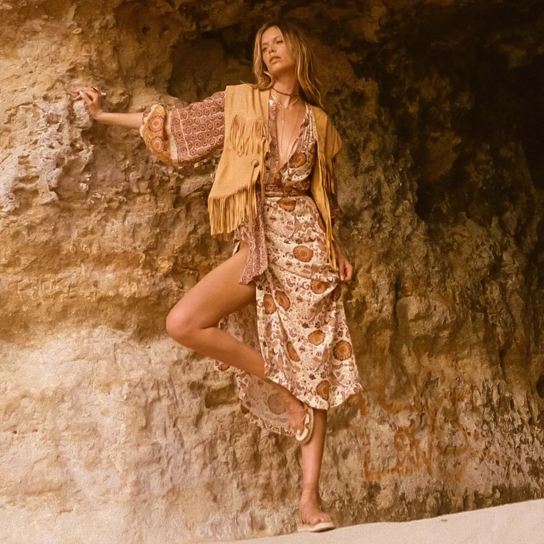 Chic Layered Wear Sannah Boho Maxi Dress