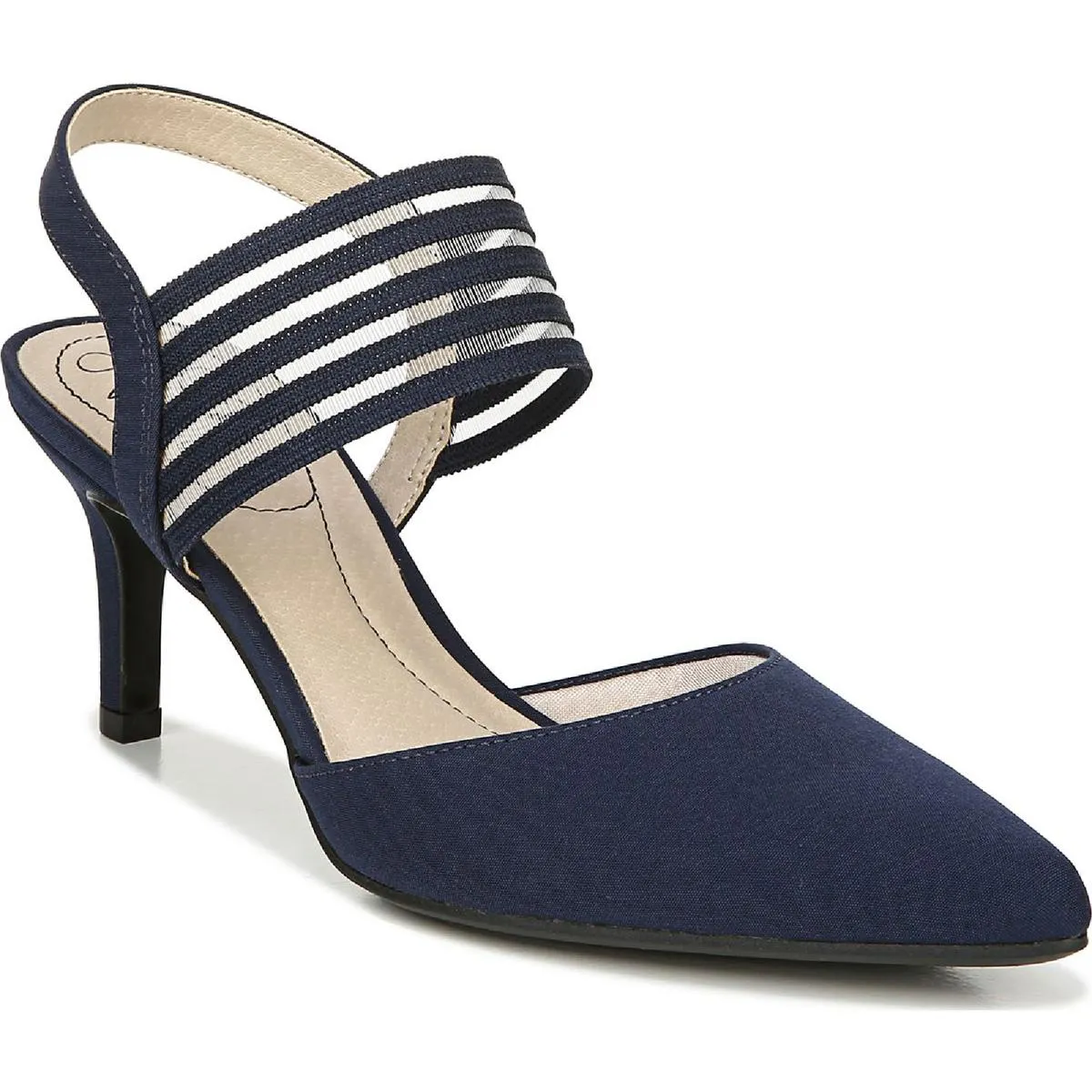 Dainty Heels Adjustable Heel Sandals Sanya Womens Cushioned Footbed Slingback Dress Heels