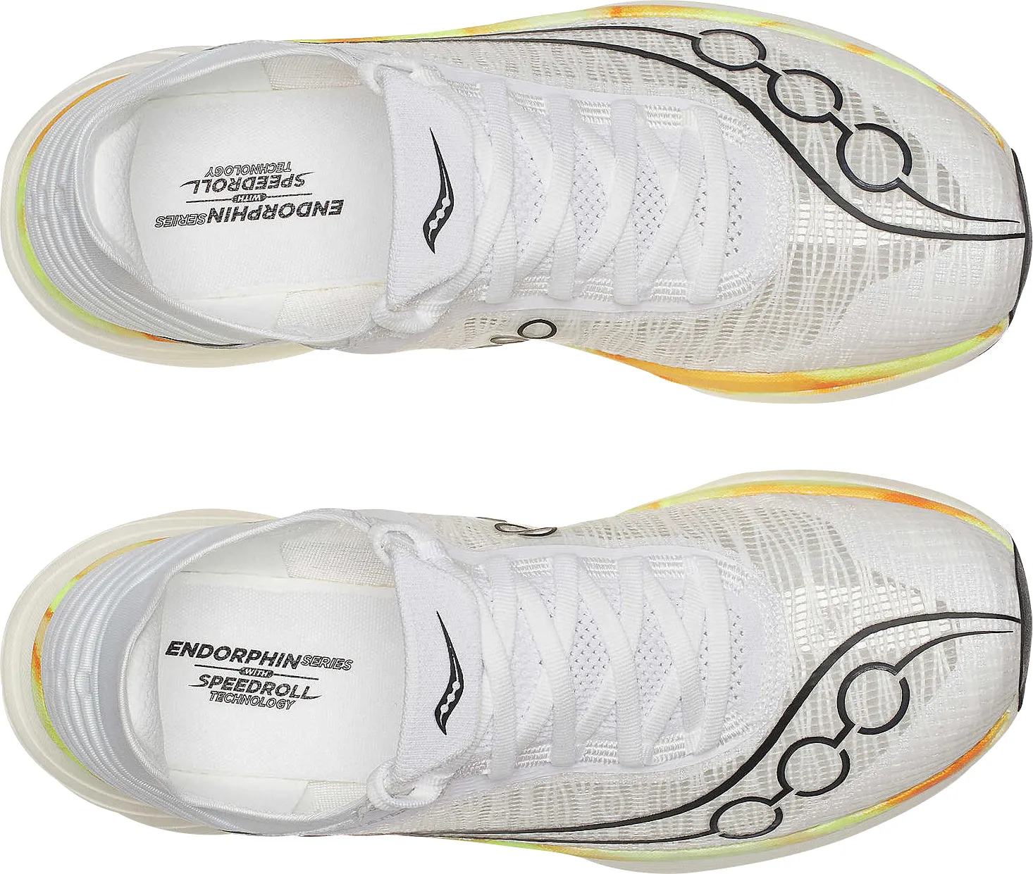Ventilated Upper Construction Saucony Endorphin Elite 2 Running Shoes - White