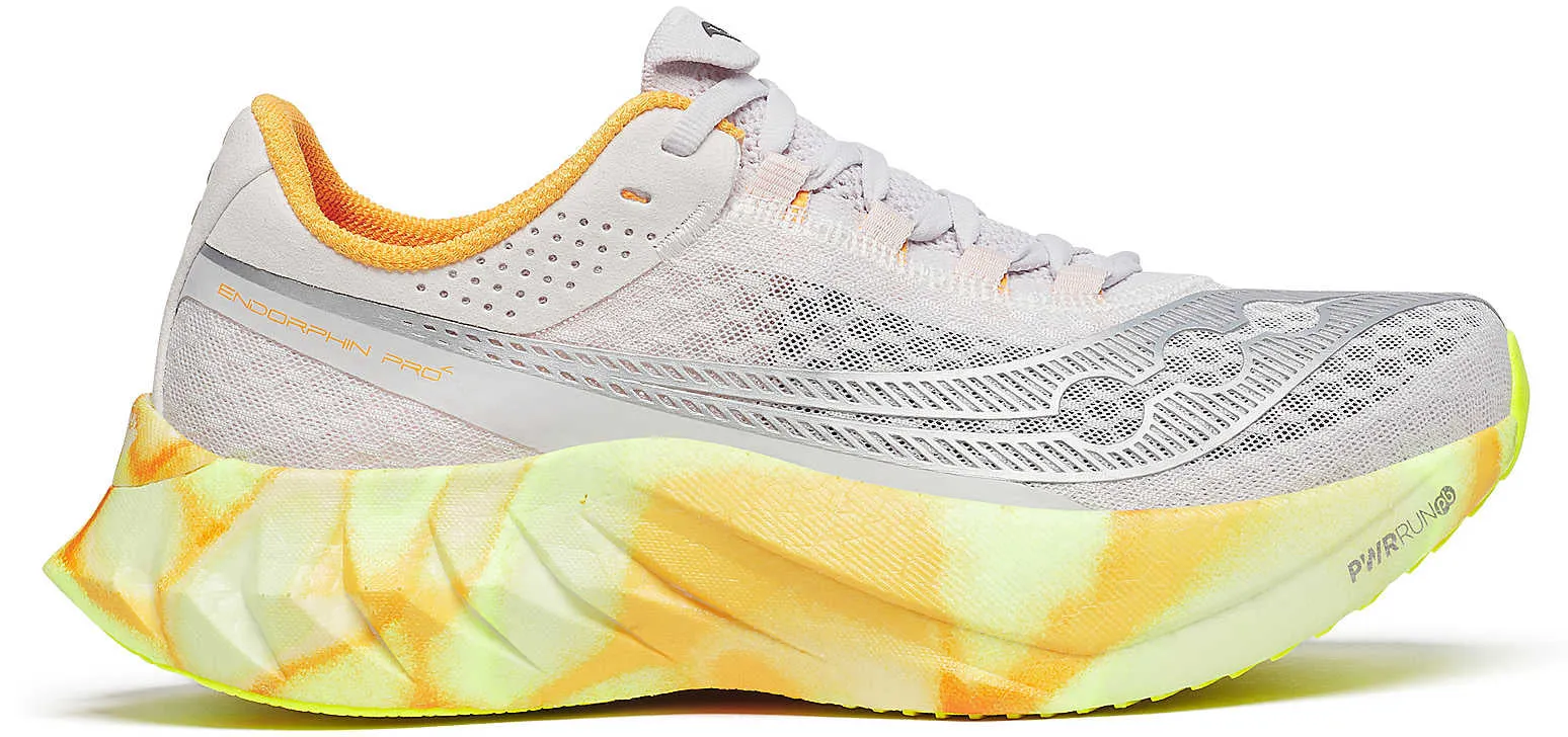 Saucony Endorphin Pro 4 Womens Running Shoes - Grey mud - resistant shoes Gift Idea