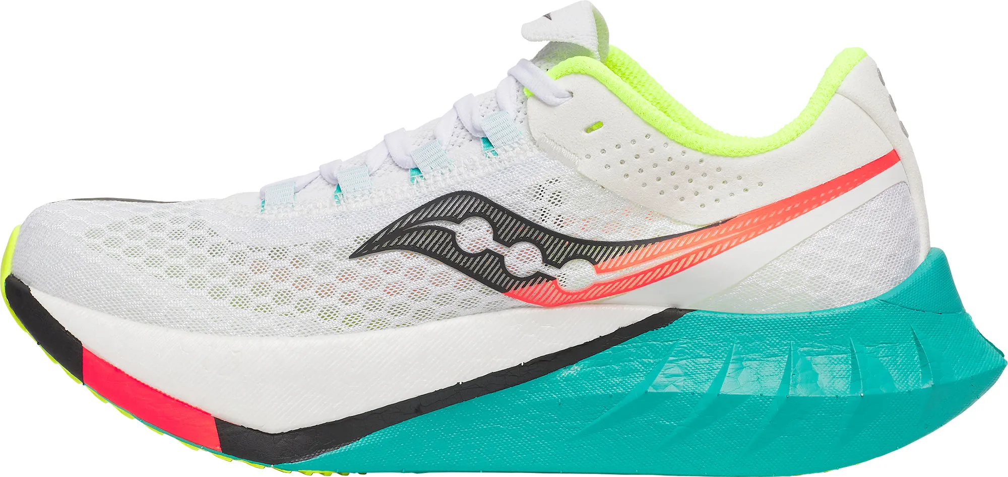 Giant pattern versatility - brand shoes Saucony Endorphin Pro 4 Womens Running Shoes - White