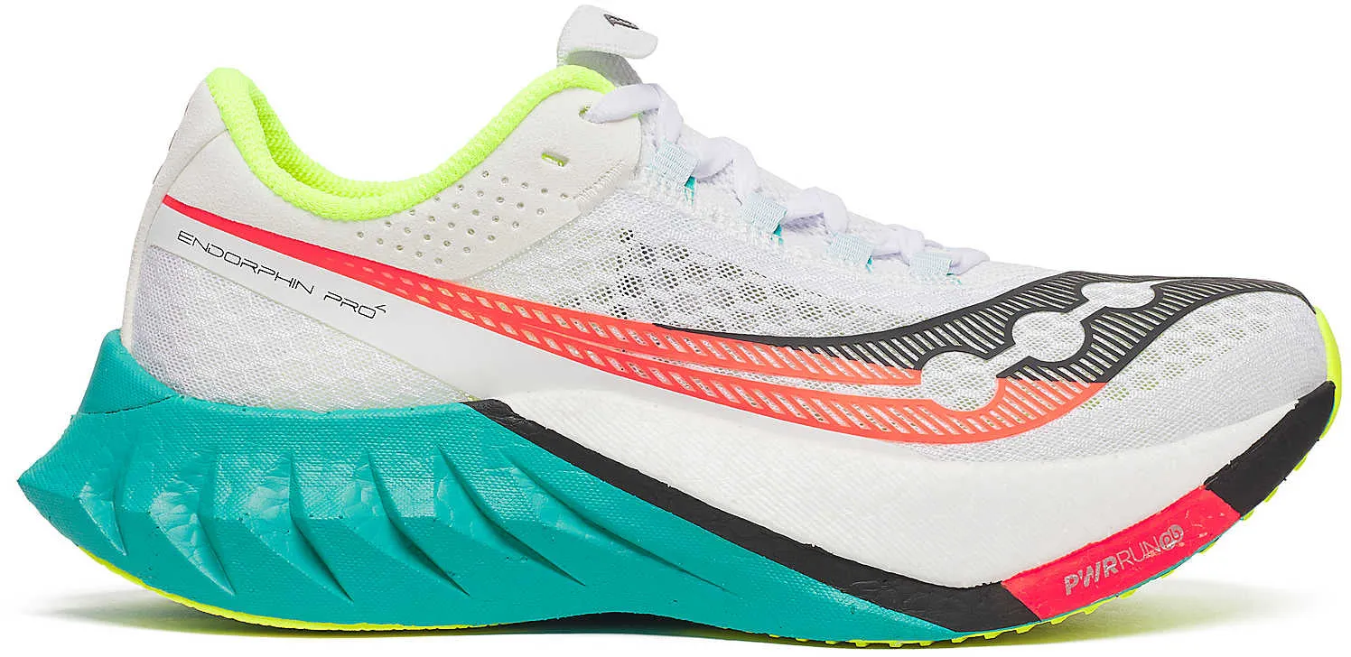 Saucony Endorphin Pro 4 Womens Running Shoes - White wide - fit comfort