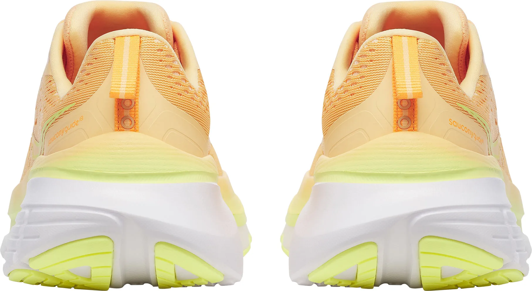 Saucony Guide 18 Womens Running Shoes - Orange running in a field shoes