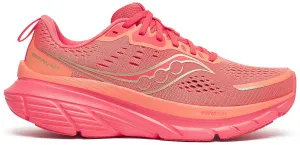 sporty shoe appeal running during a foggy day Saucony Guide 18 Womens Running Shoes - Pink