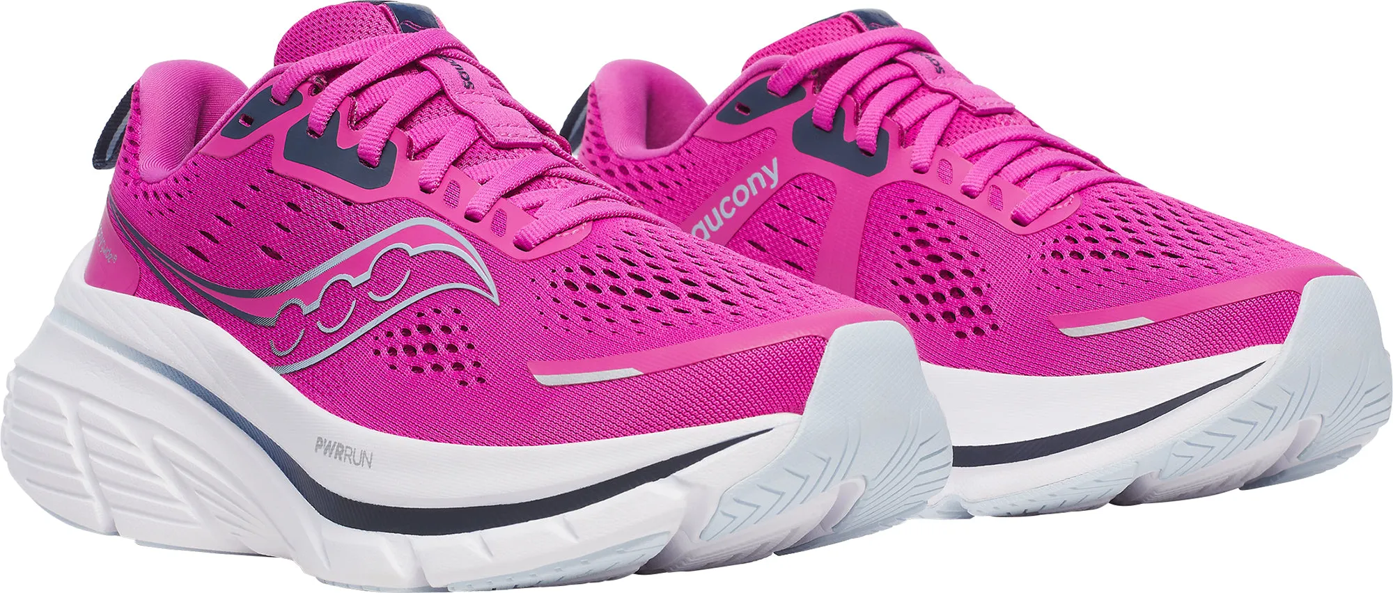 Grippy Sole Saucony Guide 18 Womens Running Shoes - Pink