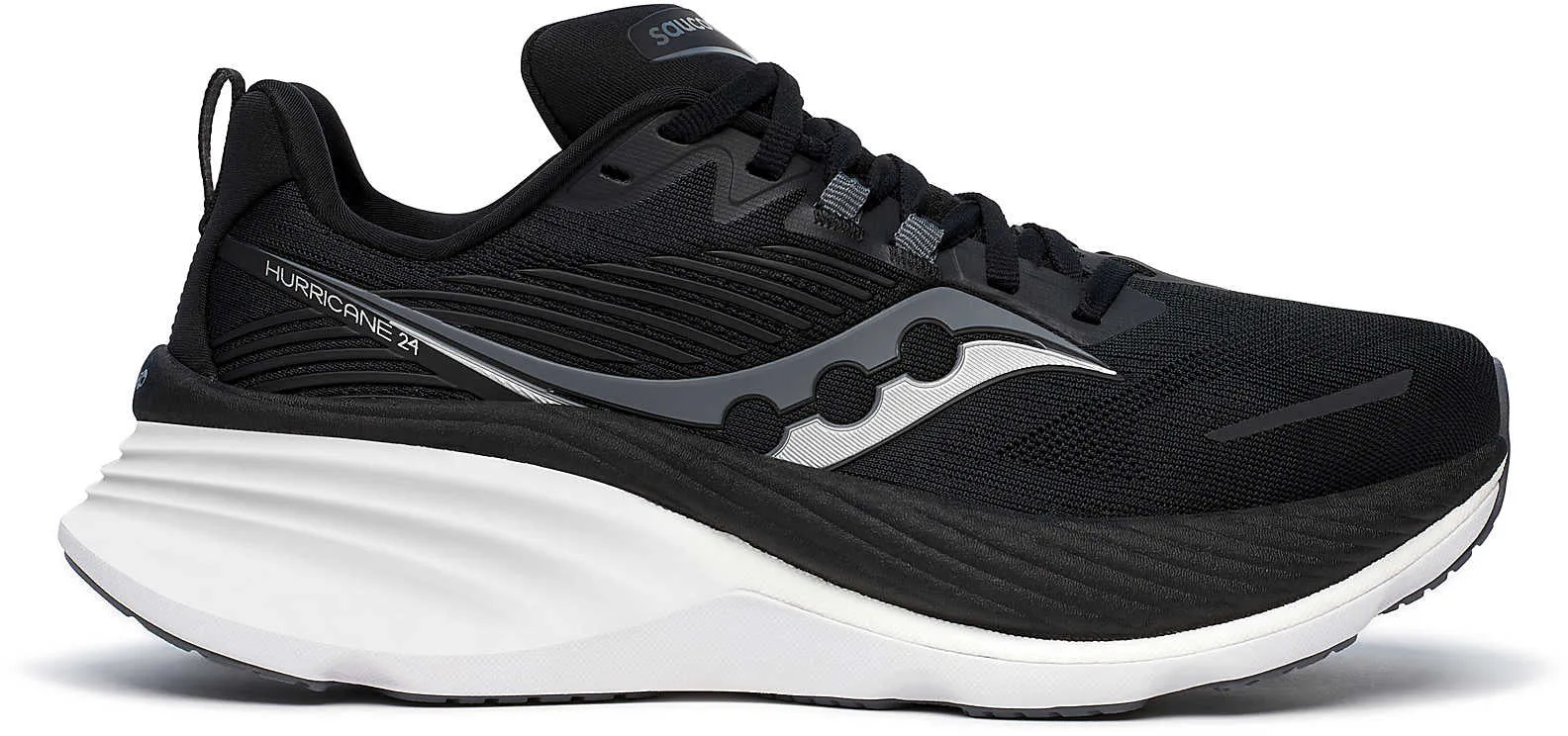Energy Capturing Design Saucony Hurricane 24 Womens Running Shoes - Black