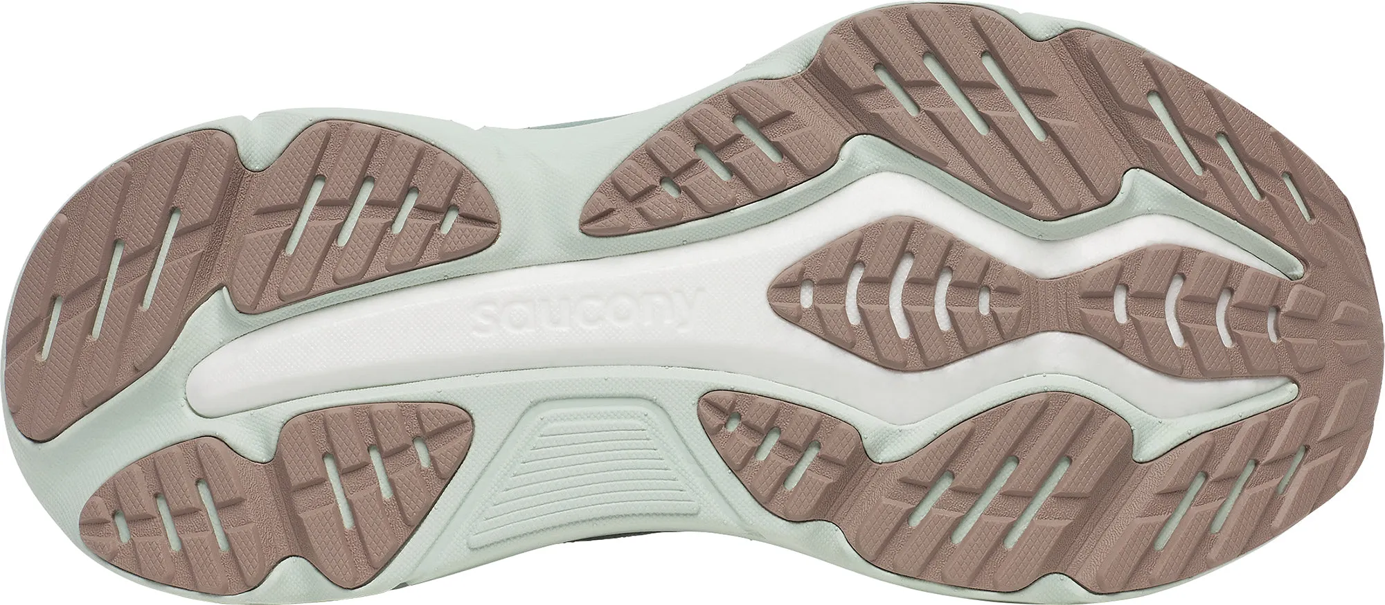 Abrasion Resistant Lacing System Saucony Hurricane 25 Womens Running Shoes - Green