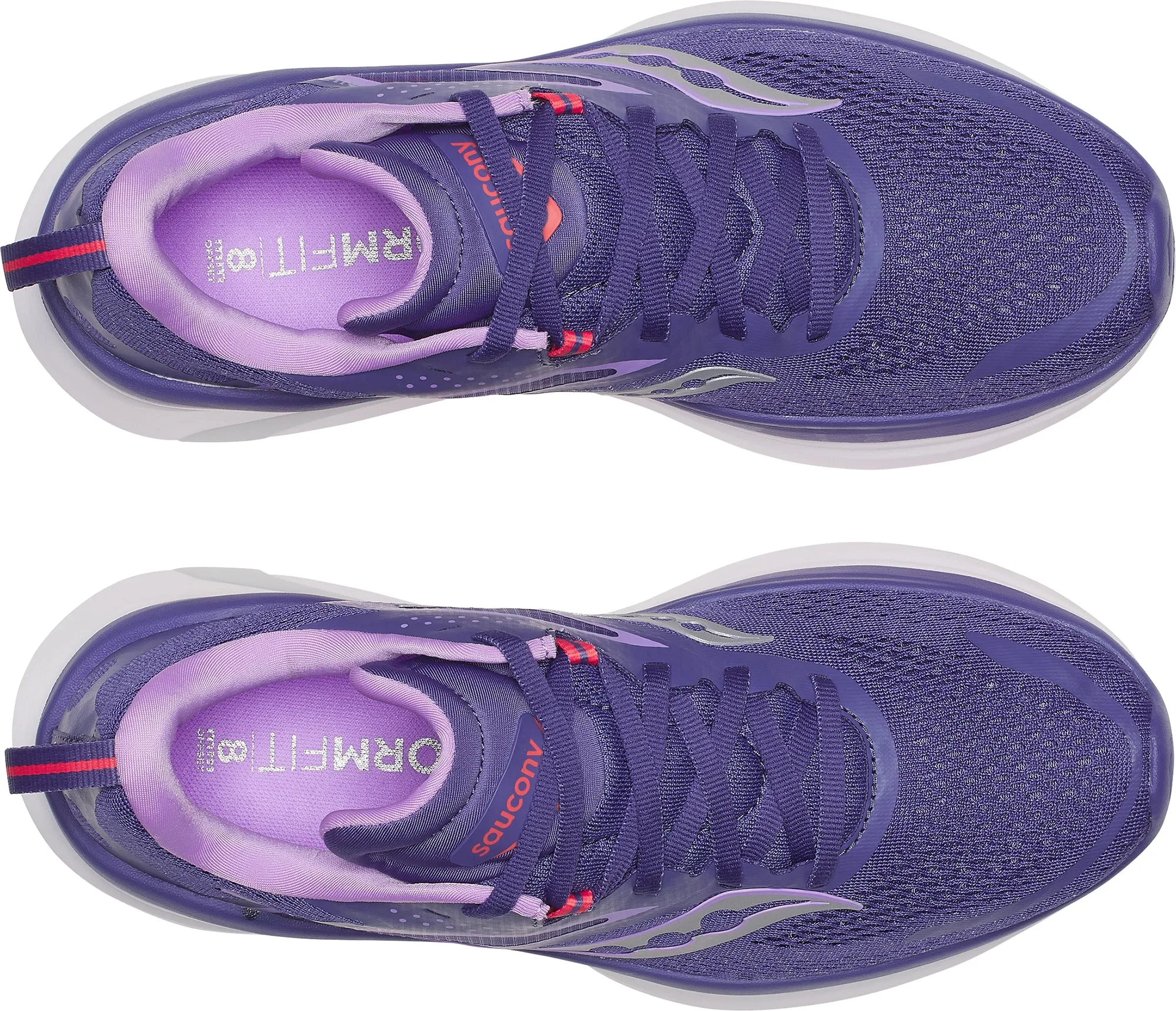warm - weather running wear Hyperlock Heel Counter Saucony Omni 22 Womens Running Shoes - Purple