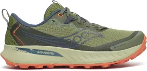 slip - resistant sole shoes Saucony Peregrine 15 GORE-TEX Womens Trail Running Shoes - Green