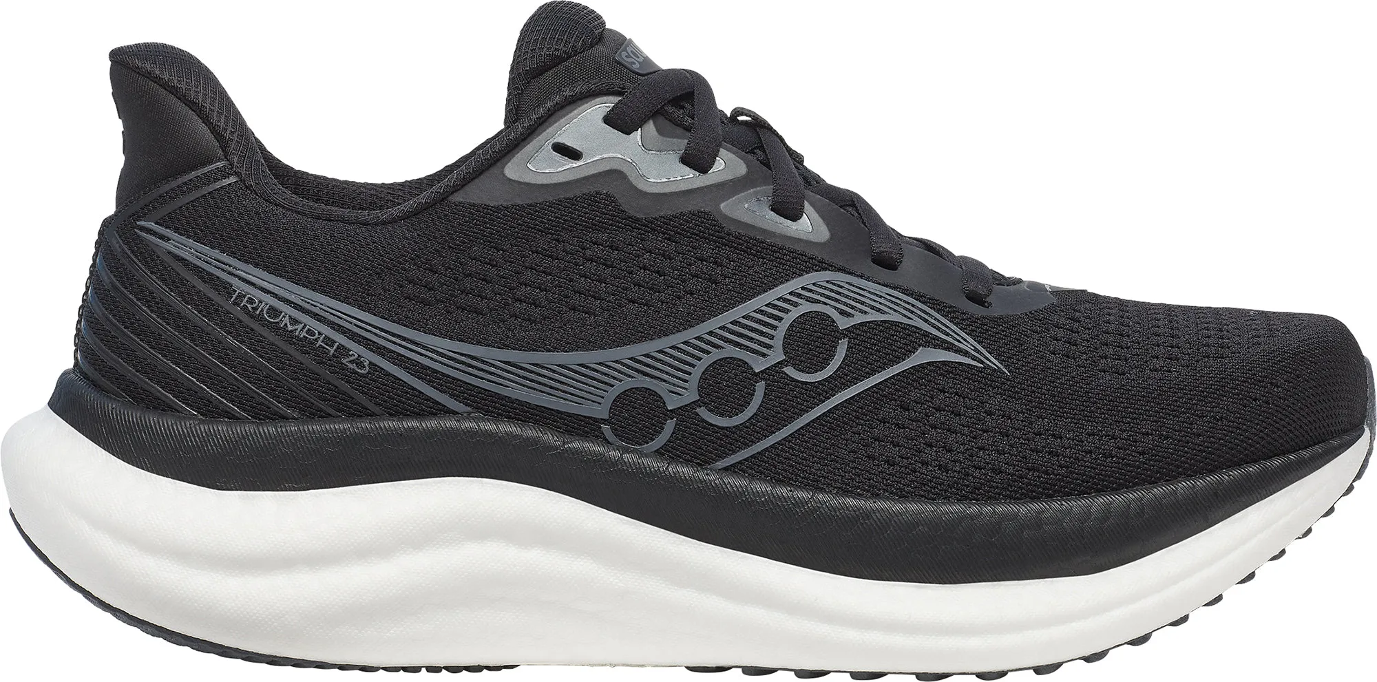 Temperature Regulating Insole Saucony Triumph 23 WIDE FIT Womens Running Shoes - Black